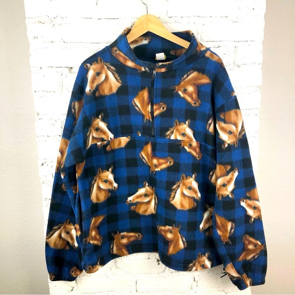 Vintage Horse Fleece Pull Over